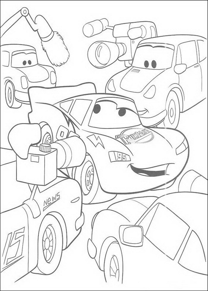 Plansa de colorat cu Cars pixar 43 172